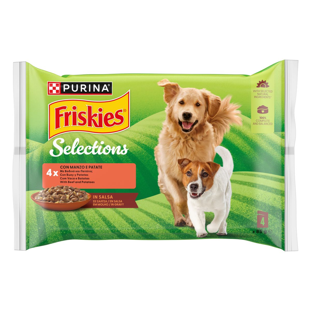 Friskies Buste 4x85g Manzo e Patate in salsa