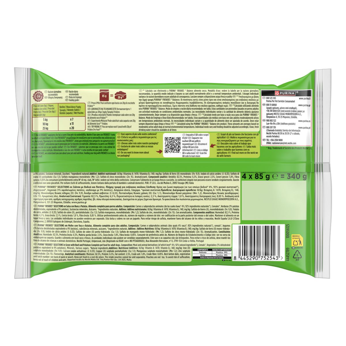 Friskies Buste 4x85g Manzo e Patate in salsa