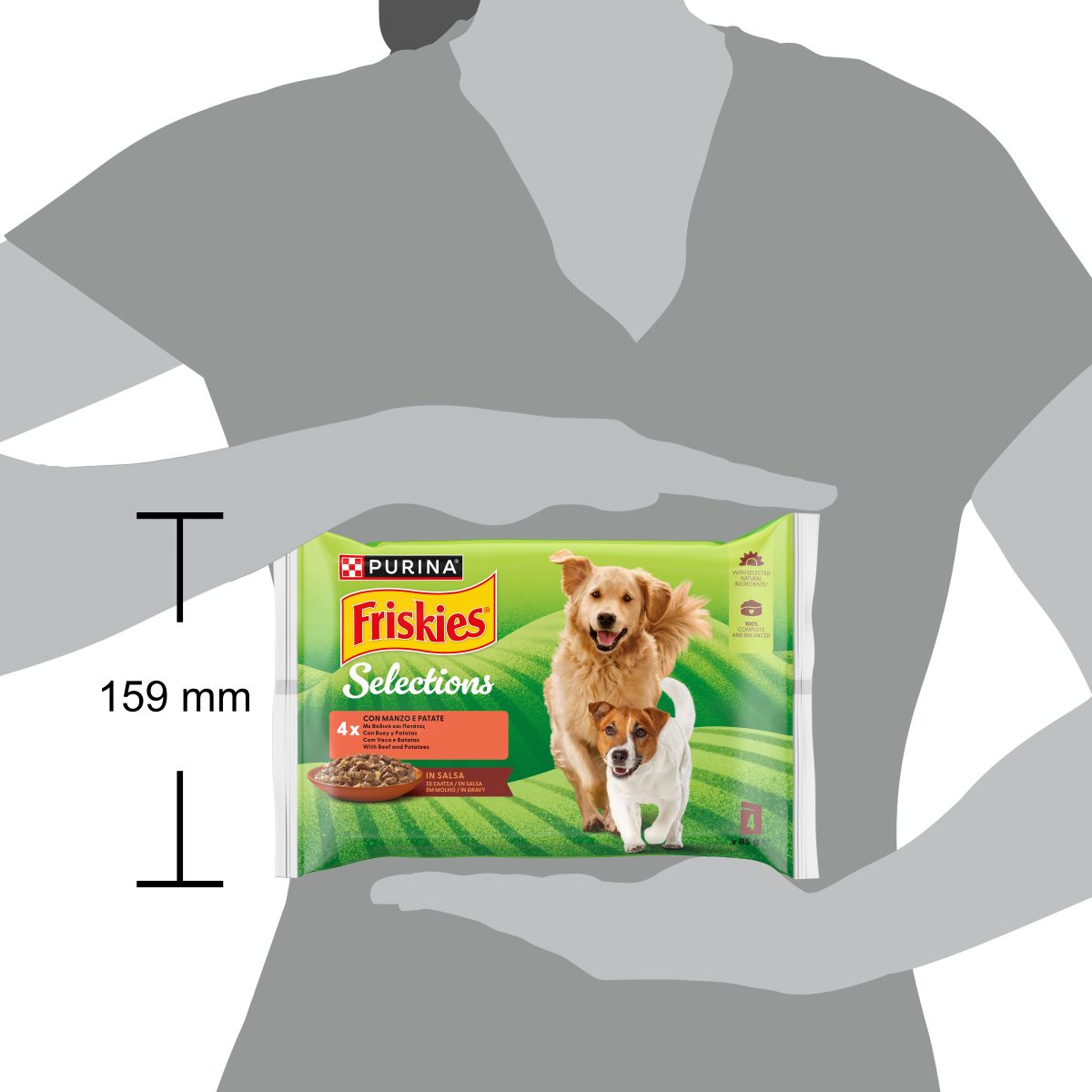 Friskies Buste 4x85g Manzo e Patate in salsa