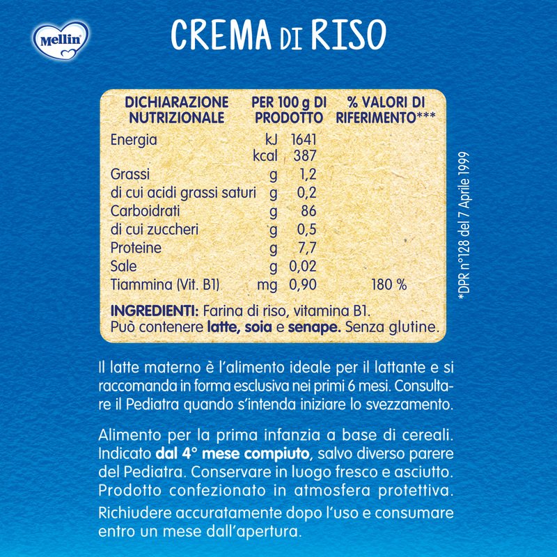 Mellin - Crema di riso Confezione da 200g
