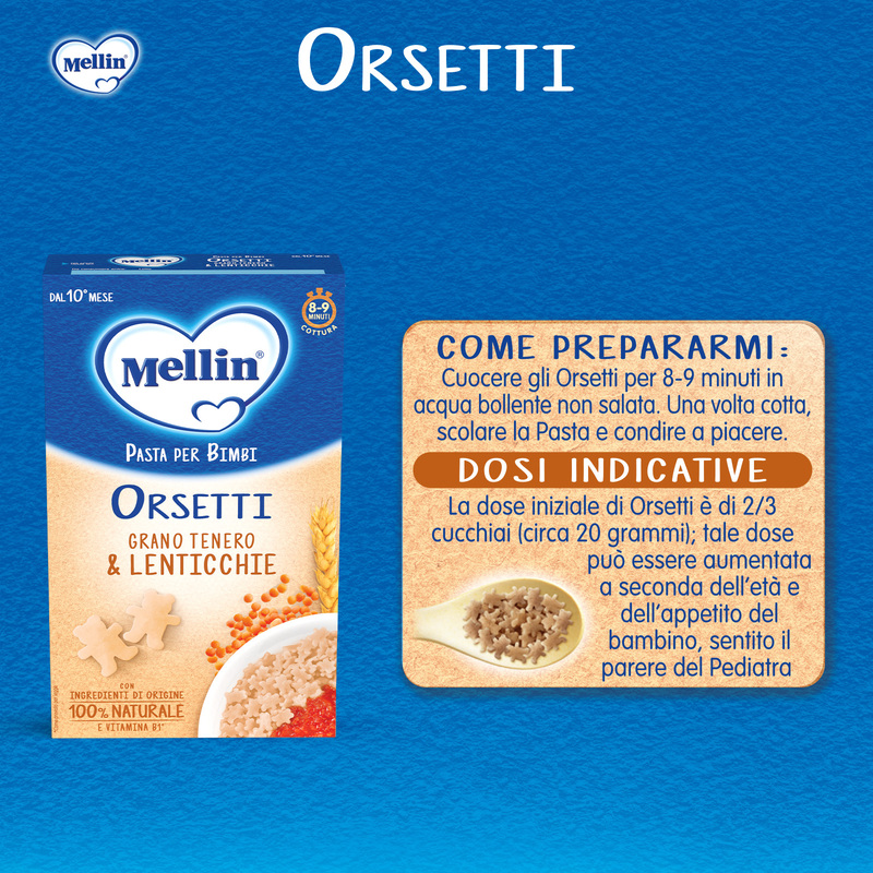 Mellin - Orsetti di Lenticchie confezione da 280g