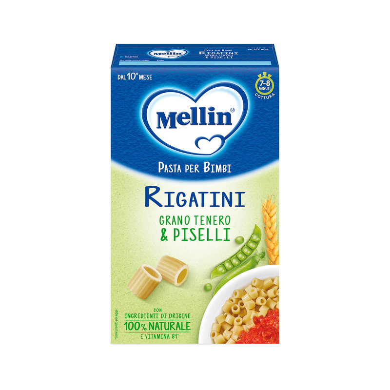 Mellin - Rigatini con Grano Tenero e  Piselli Confezione da 280g
