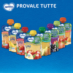 Mellin – Merenda 100% Mela, Fragola e Banana con Vitamina C e Carota confezione da 90 g
