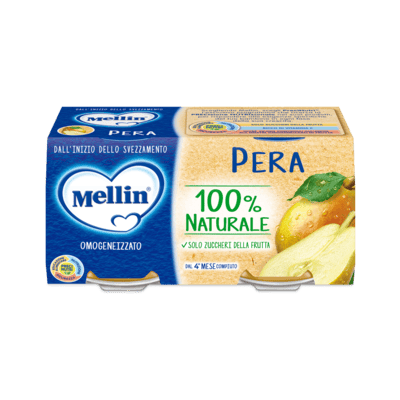 Mellin - Omogeneizzato Pera Confezione da 200g (2 vasetti x 100 g)
