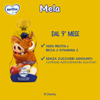 Mellin - Merenda Disney Re Leone 100% Frutta Mela con Vitamina C Confezione da 110g