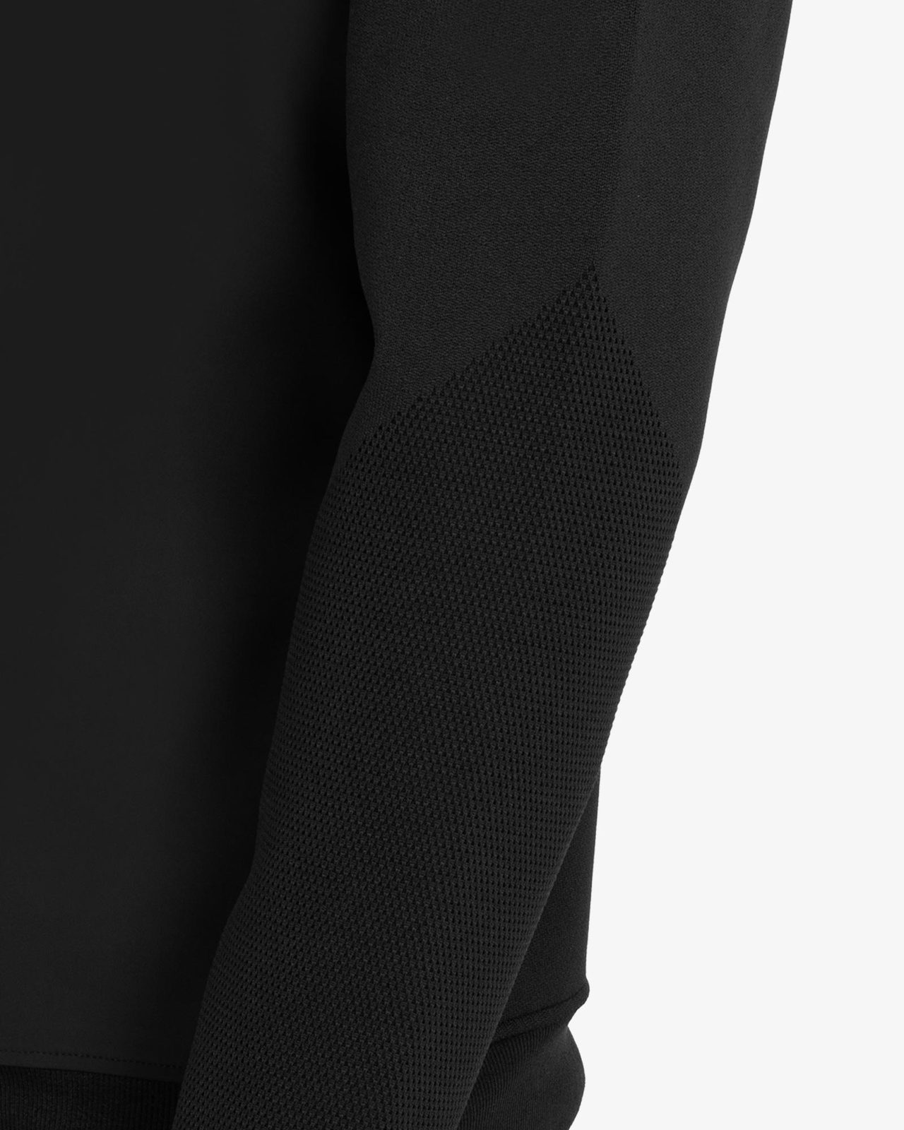 Men's technical crewneck sweatshirt with micro-mesh inserts