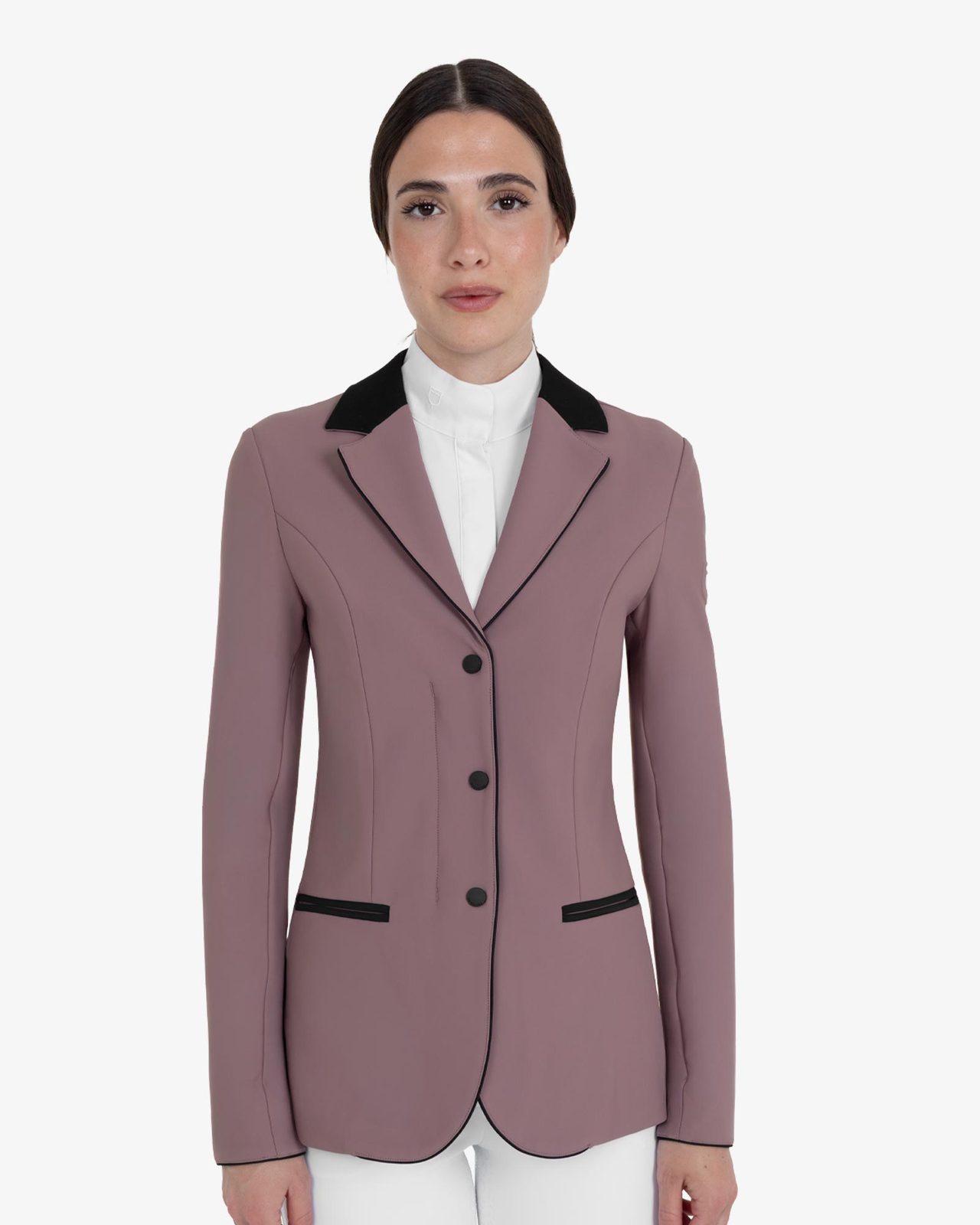 Women's competition jacket with zip and buttons