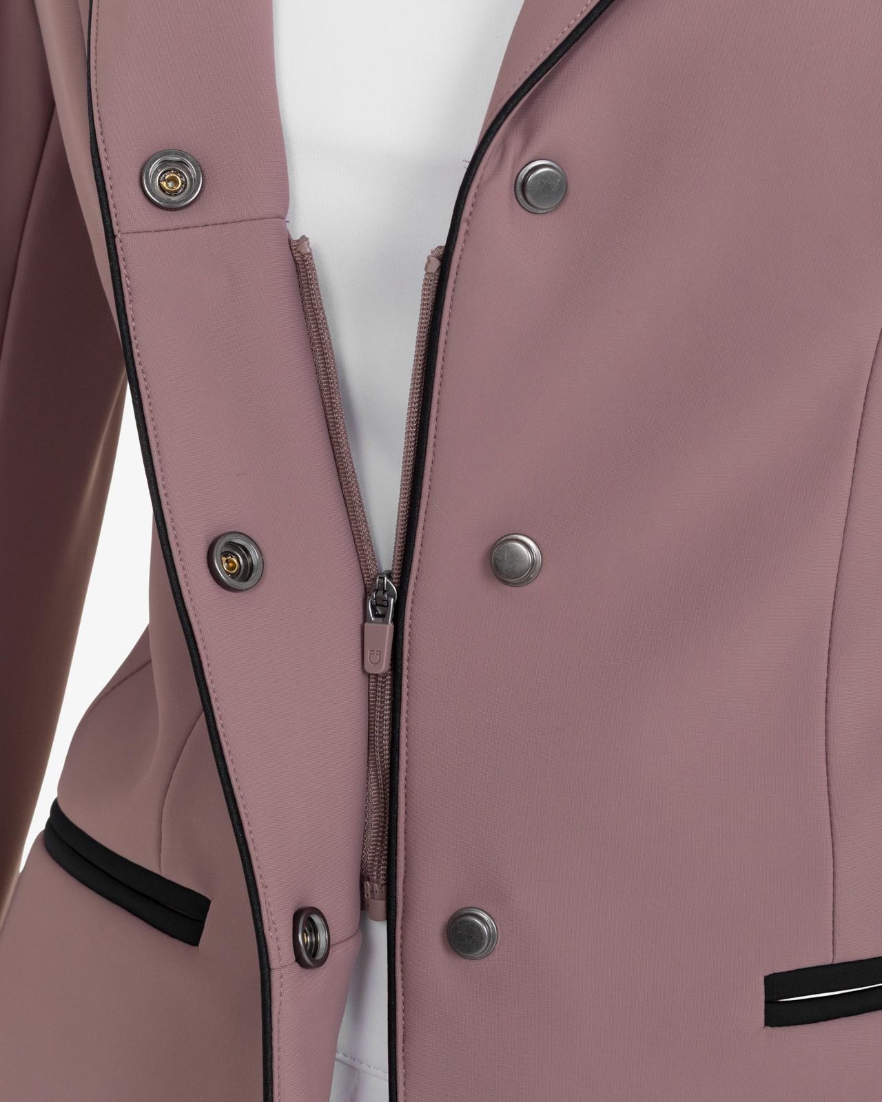 Women's competition jacket with zip and buttons