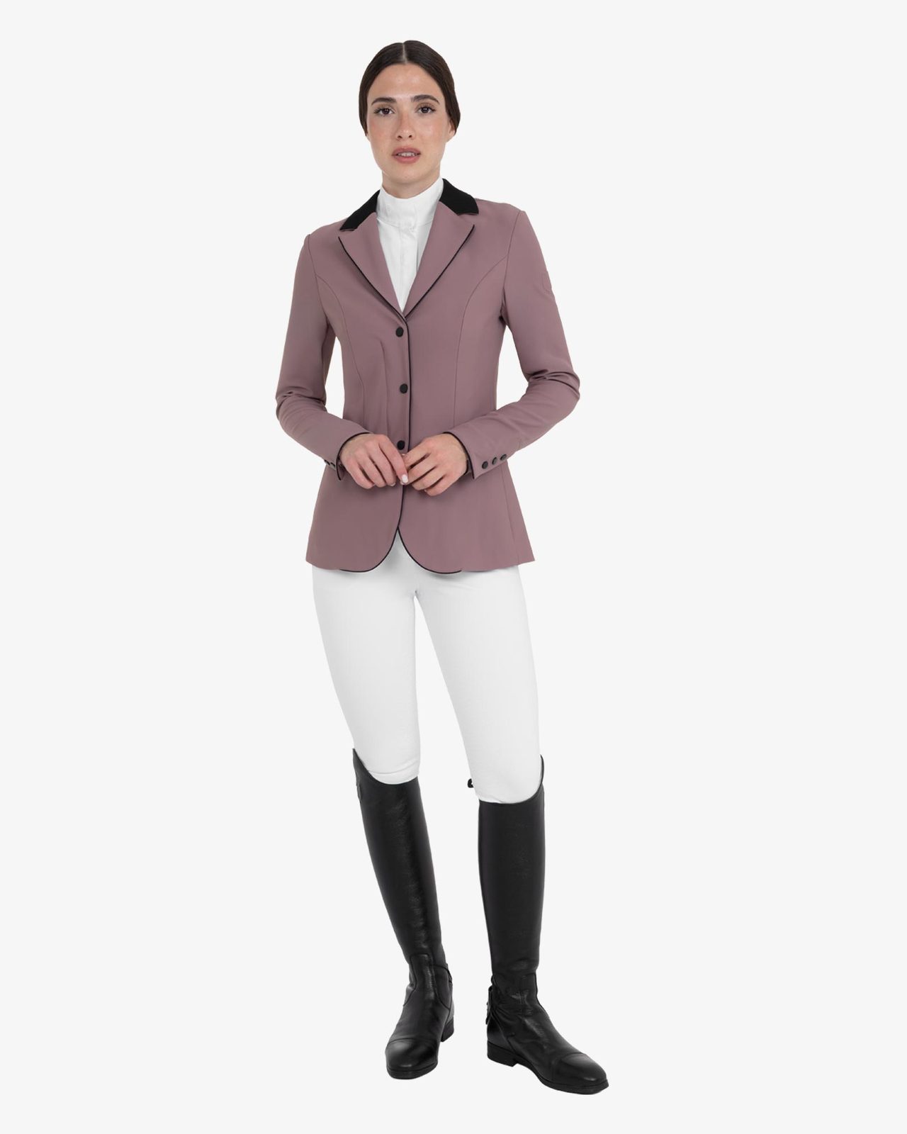 Women's competition jacket with zip and buttons