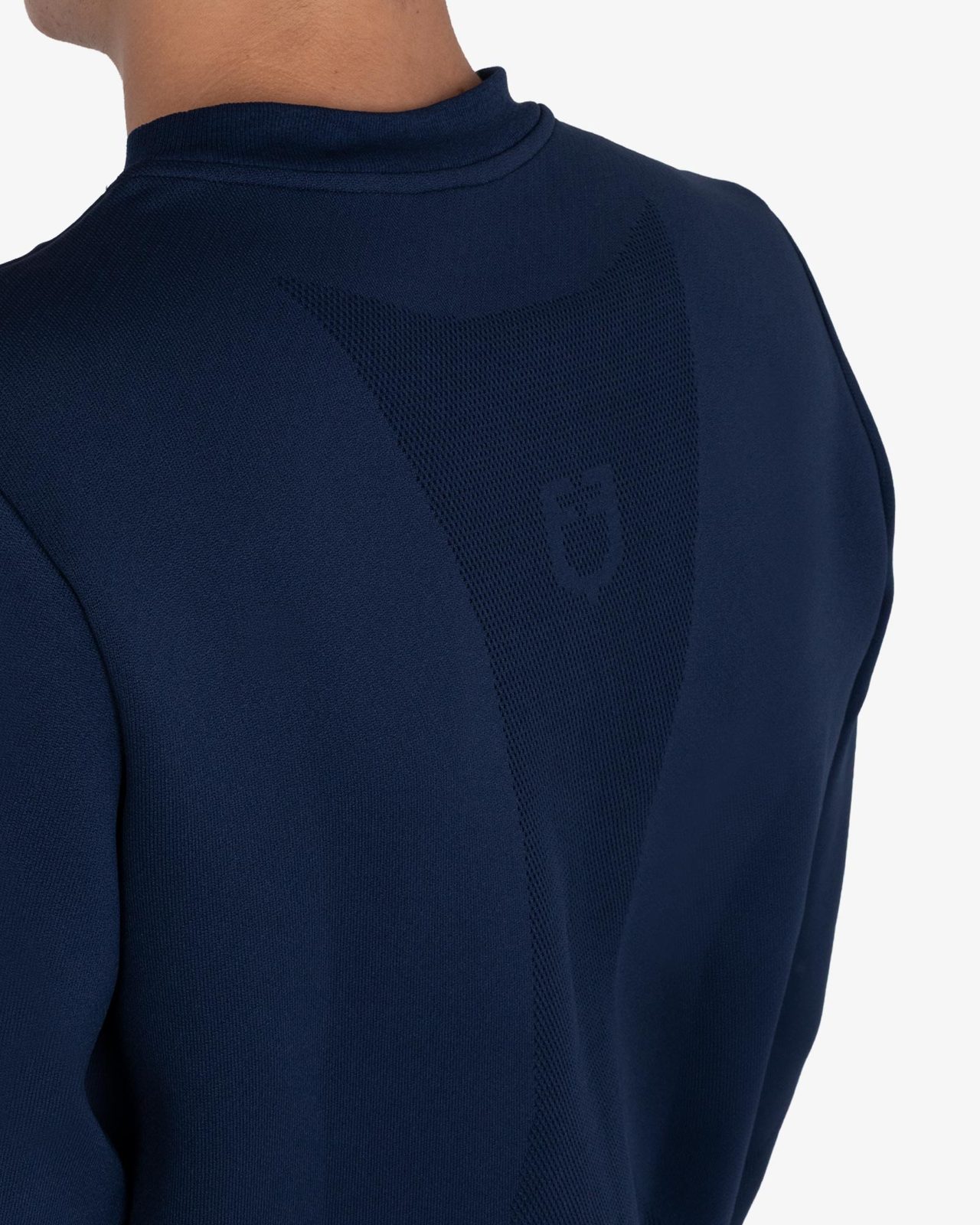 Men's technical crewneck sweatshirt with micro-mesh inserts