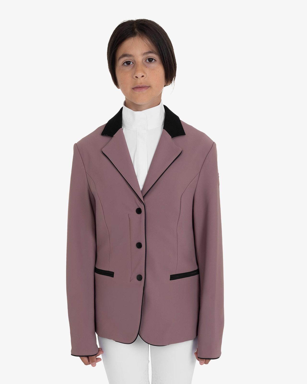 Kids' unisex competition jacket with zip and buttons