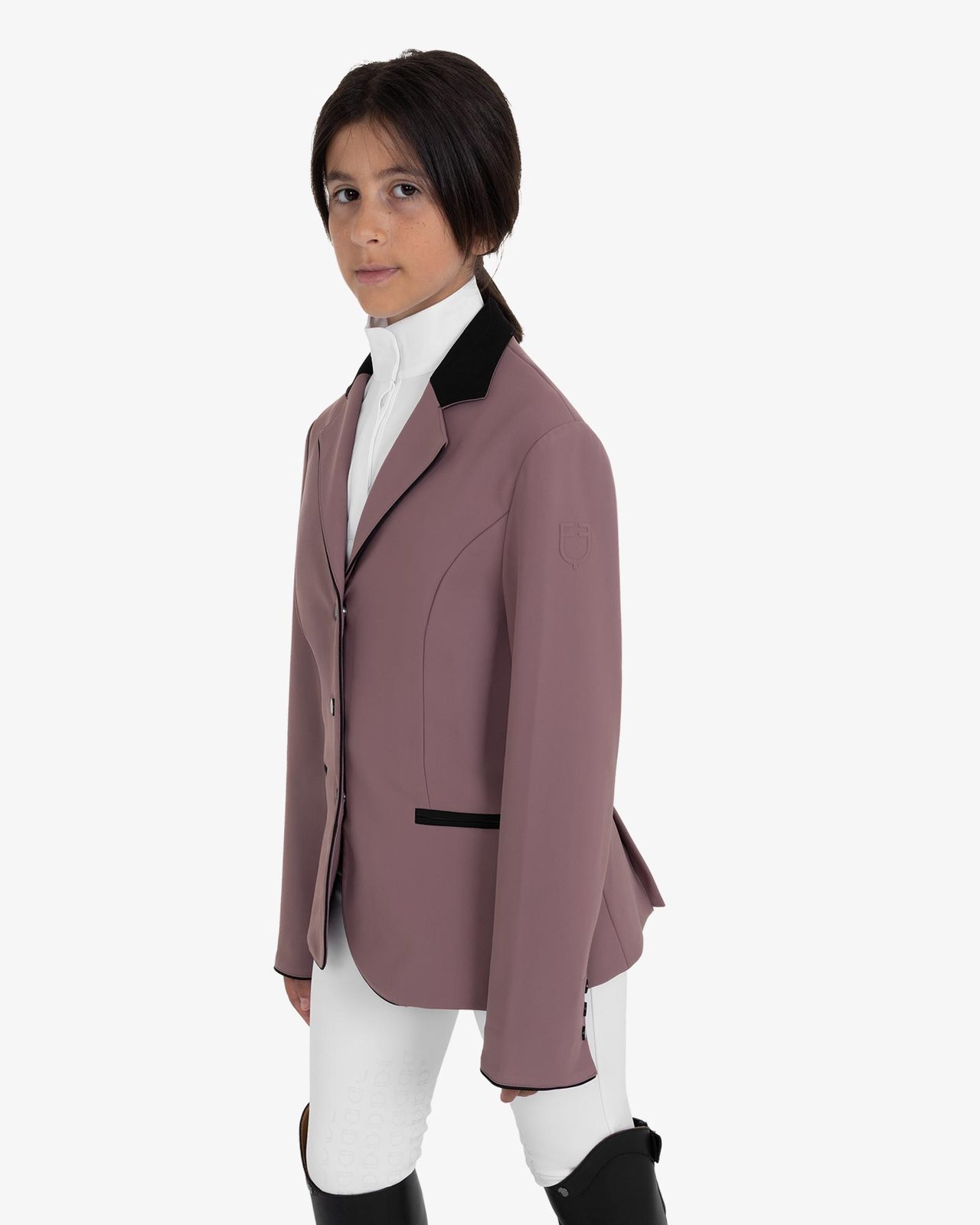 Kids' unisex competition jacket with zip and buttons