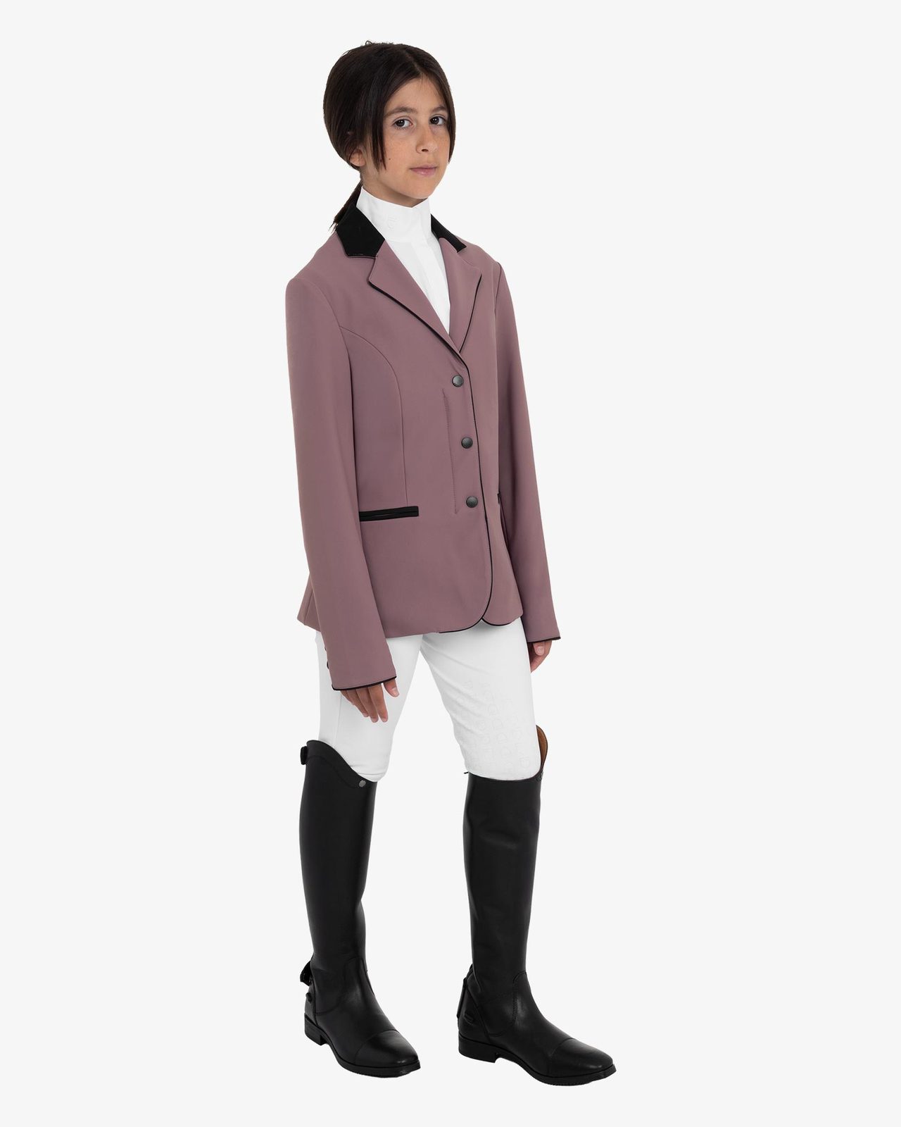 Kids' unisex competition jacket with zip and buttons
