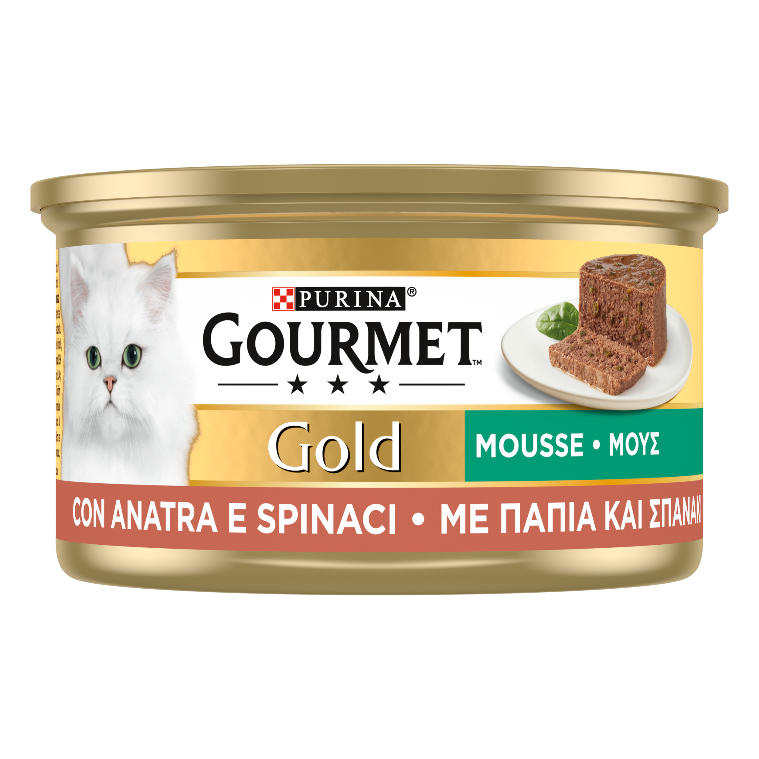 GOURMET® Gold Gatto Mousse con Anatra e Spinaci