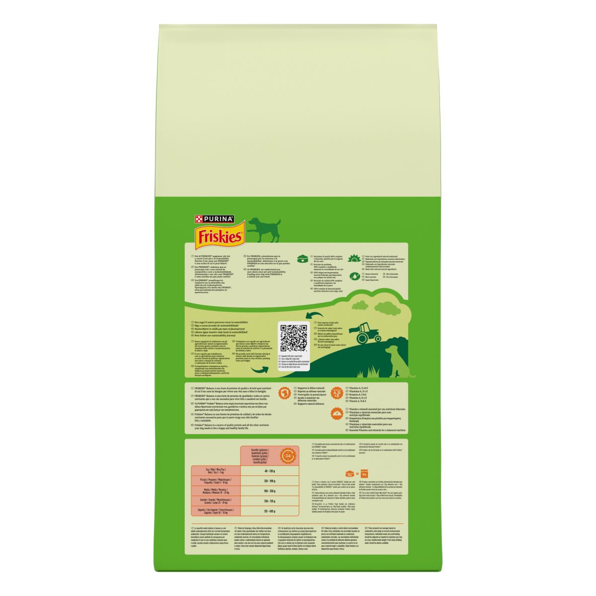 PURINA FRISKIES® Balance crocchette Adult con mix di Pollo / Manzo e con Verdure
