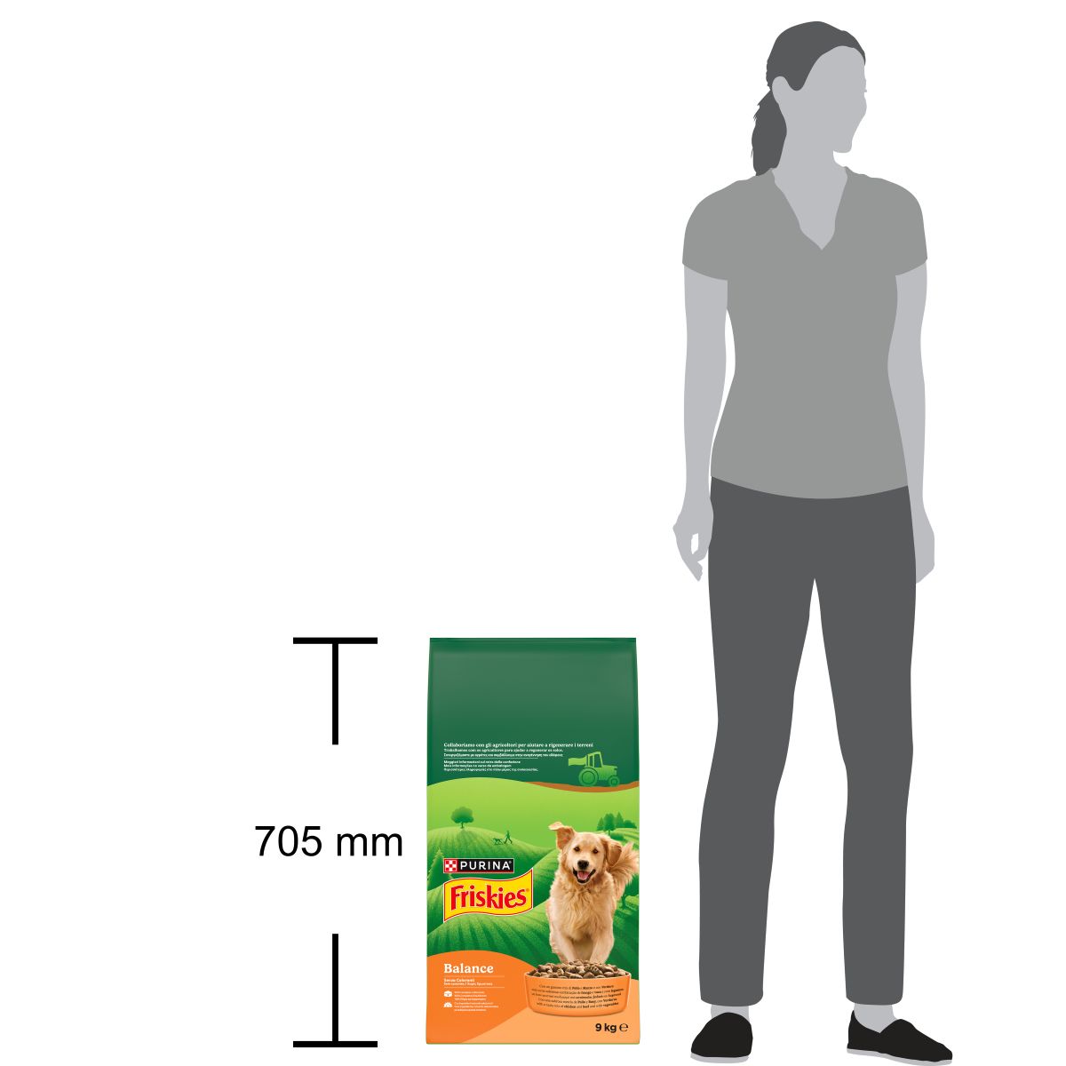PURINA FRISKIES® Balance crocchette Adult con mix di Pollo / Manzo e con Verdure