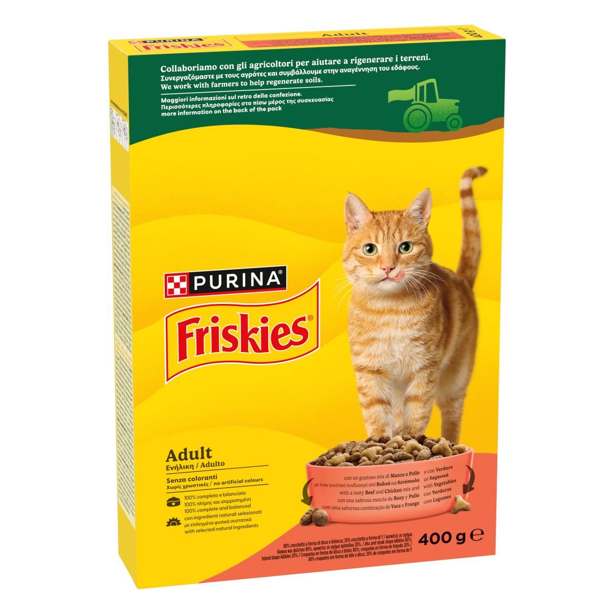Purina Friskies® Adult con mix di Manzo / Pollo con Verdure in scatola