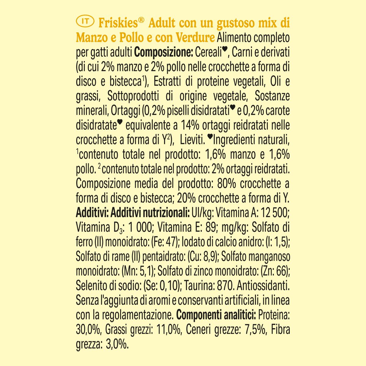 Purina Friskies® Adult con mix di Manzo / Pollo con Verdure in scatola