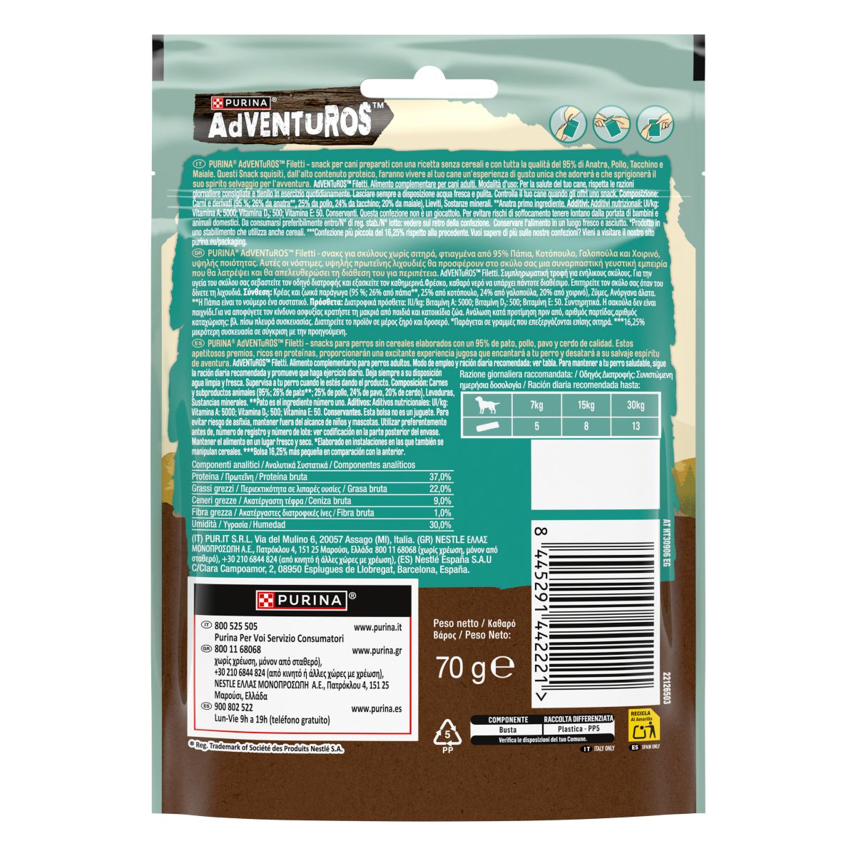 Adventuros High Meat 70g Filetti Anatra
