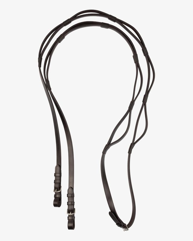 Leather reins with stainless steel buckles