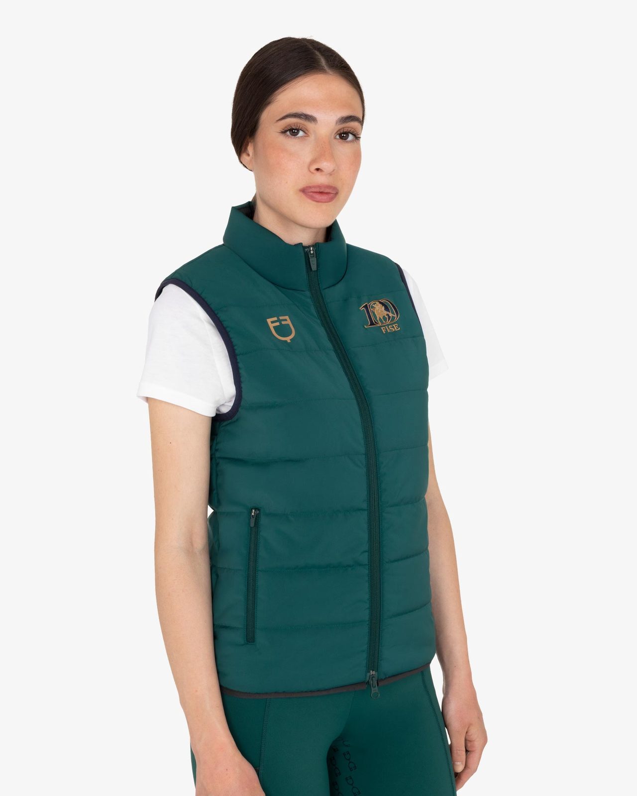 Women's slim fit vest Equestro X FISE centenary