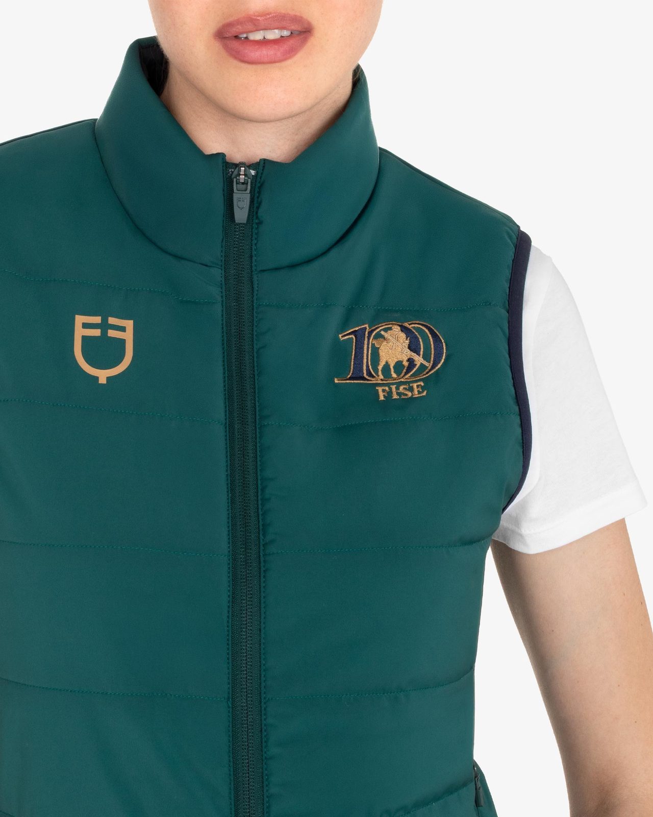 Women's slim fit vest Equestro X FISE centenary