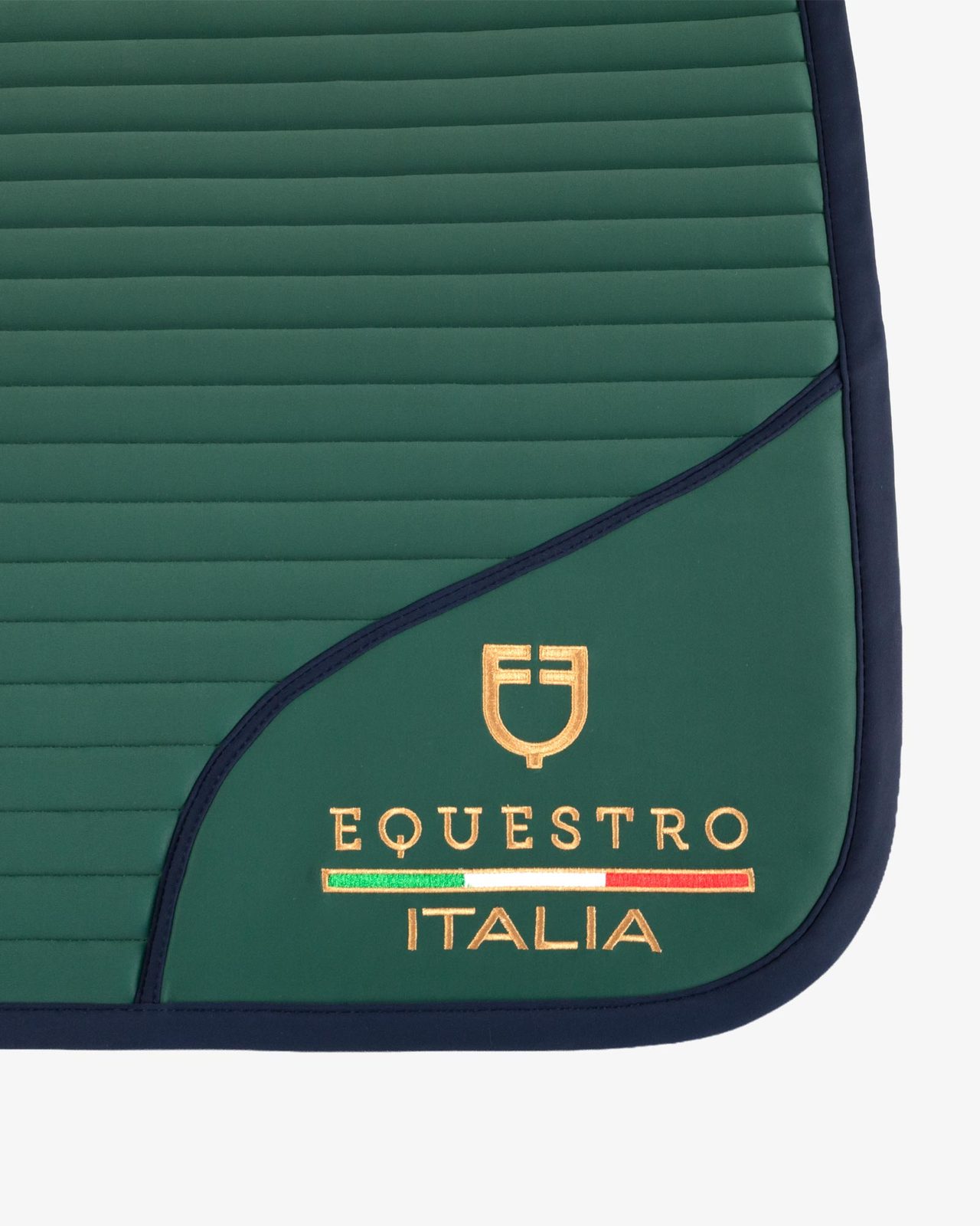 Dressage saddle pad with embroidered logo Equestro X FISE centenary