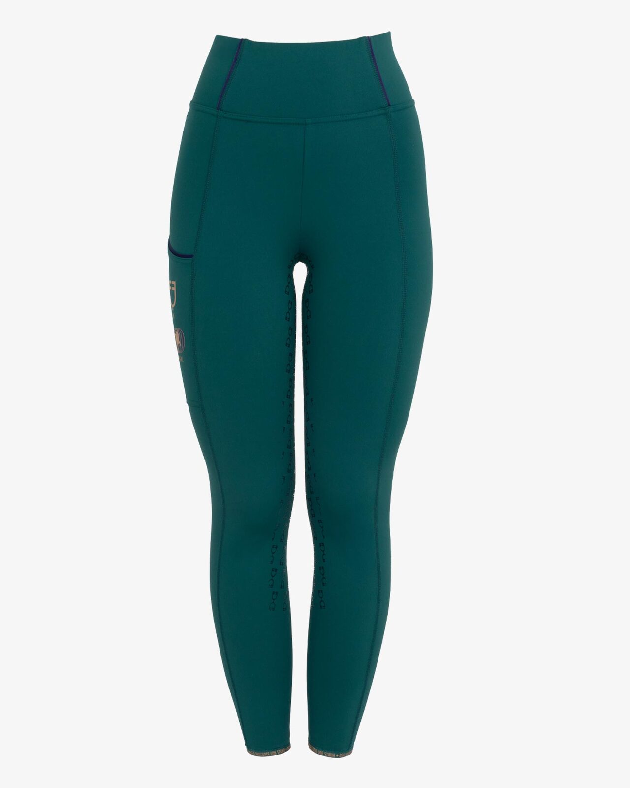Women's slim fit full grip leggings Equestro X FISE centenary