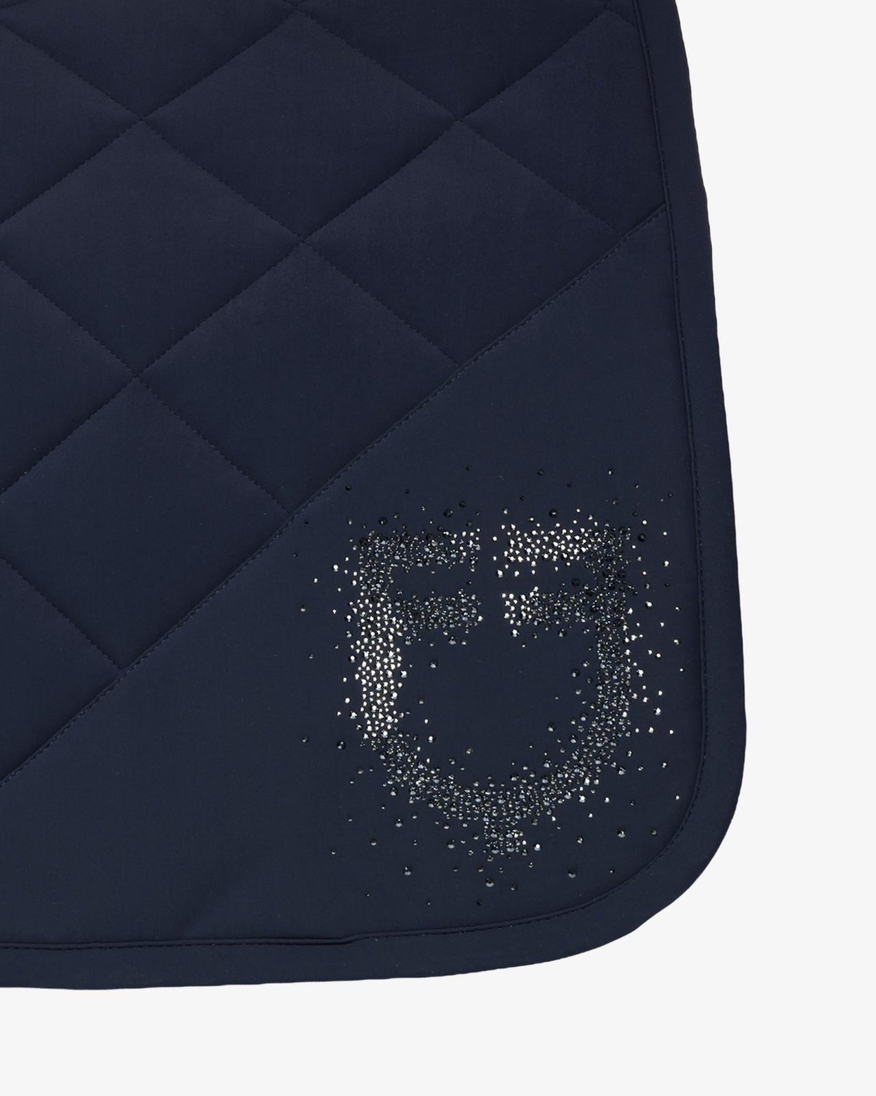 Dressage saddle pad with rhinestone logo
