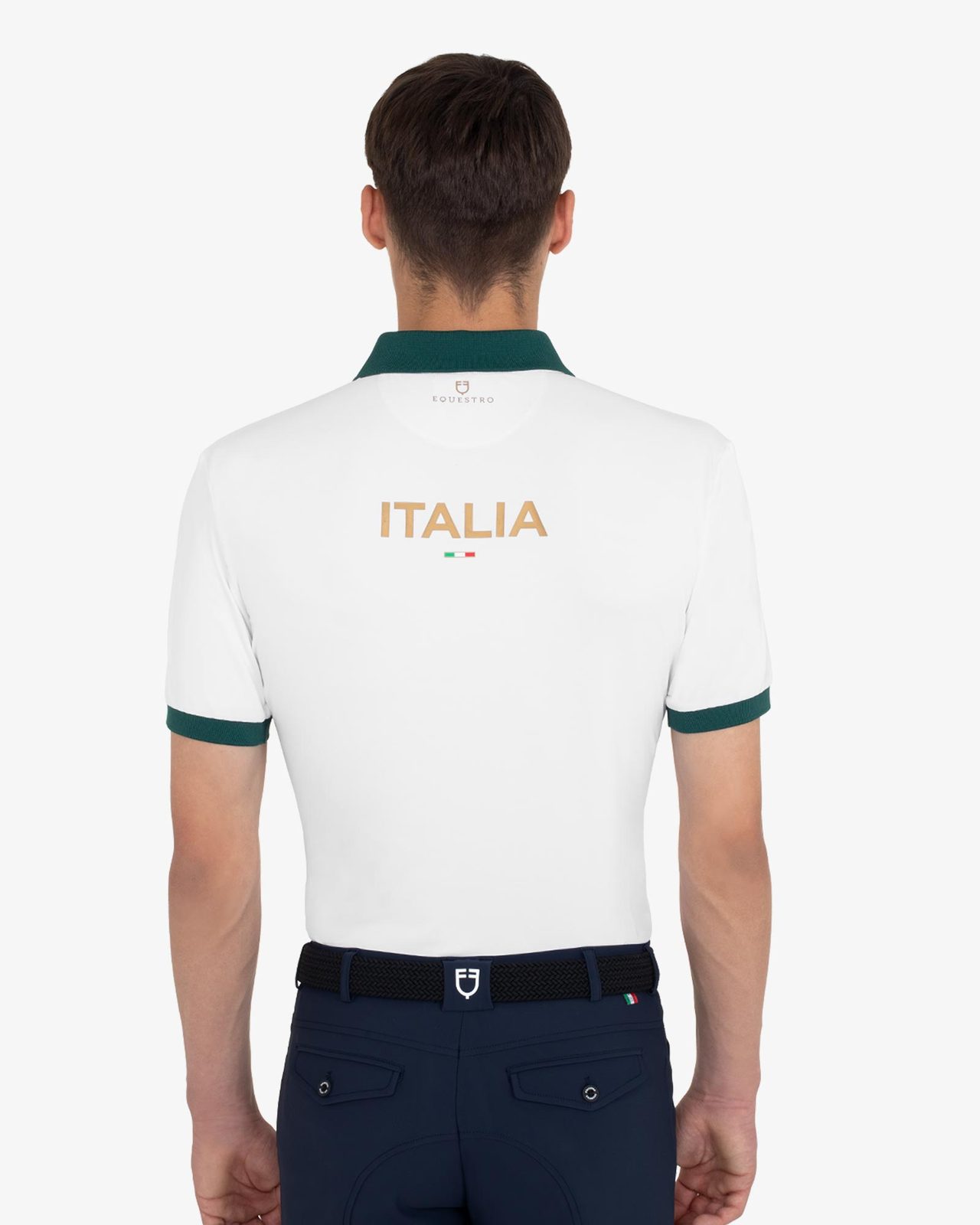 Men's three-button training polo shirt Equestro X FISE centenary