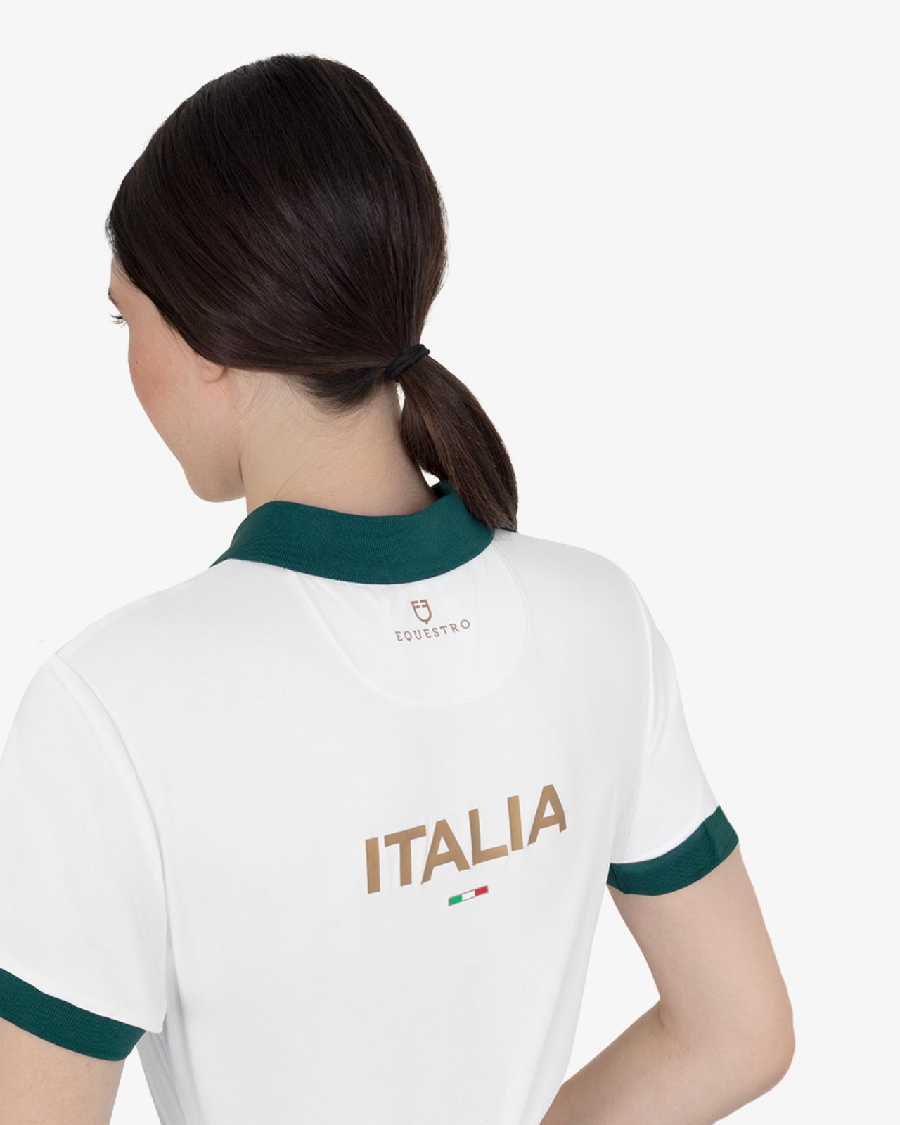 Women's three-button training polo shirt Equestro X FISE centenary