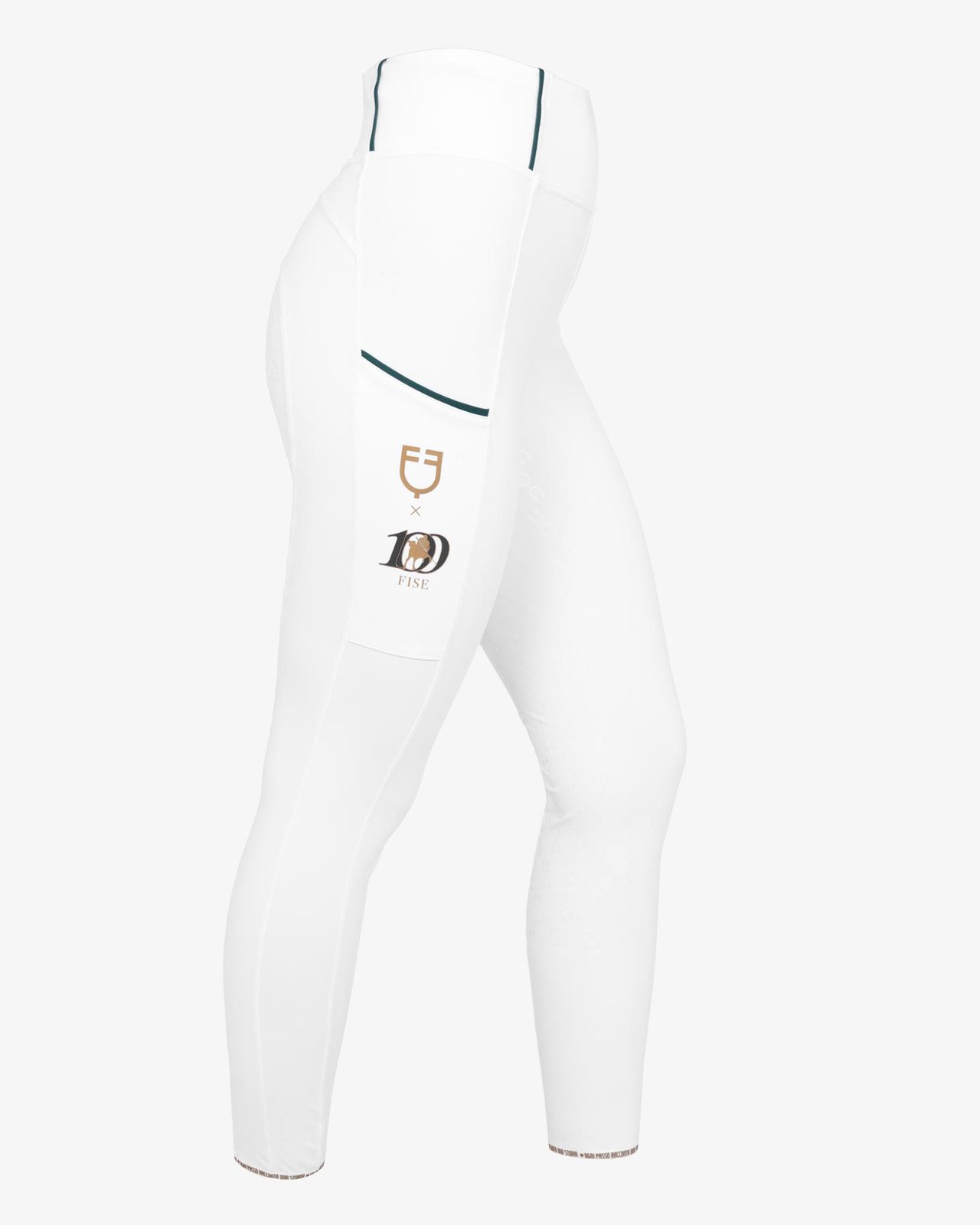 Women's slim fit full grip leggings Equestro X FISE centenary