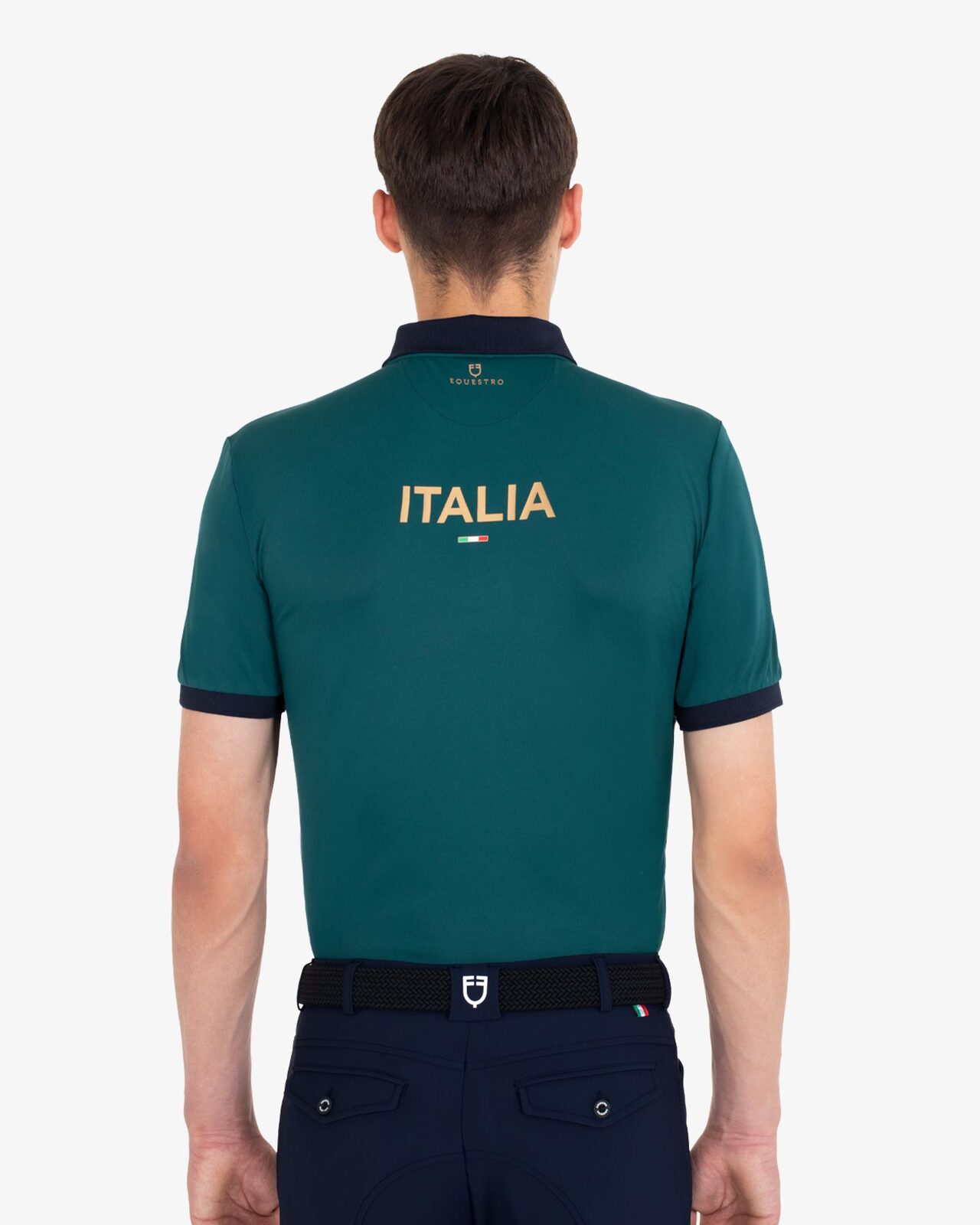 Men's three-button training polo shirt Equestro X FISE centenary