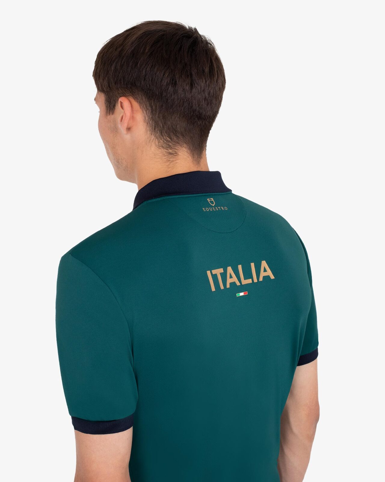 Men's three-button training polo shirt Equestro X FISE centenary