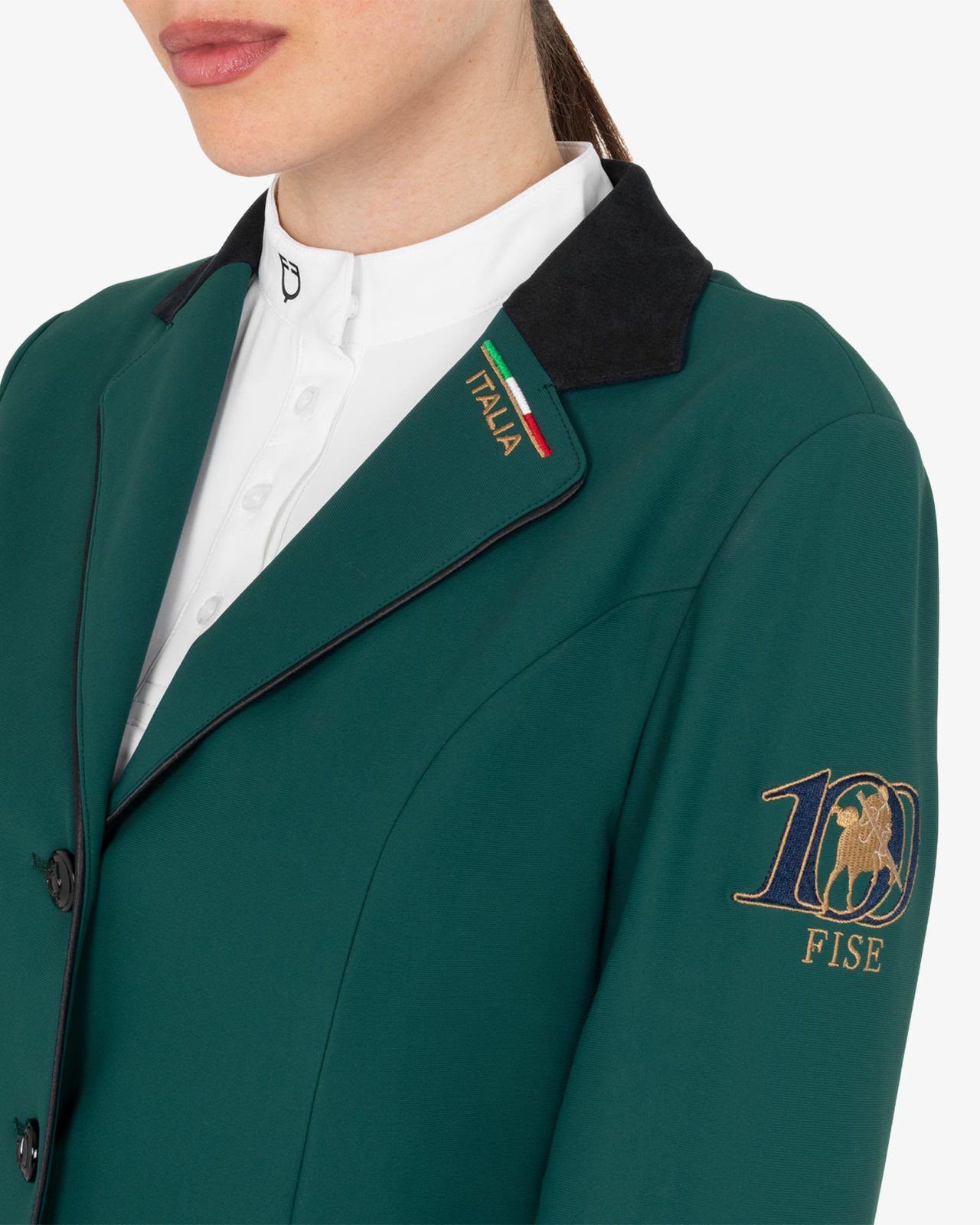 Women's three-button competition jacket Equestro X FISE centenary