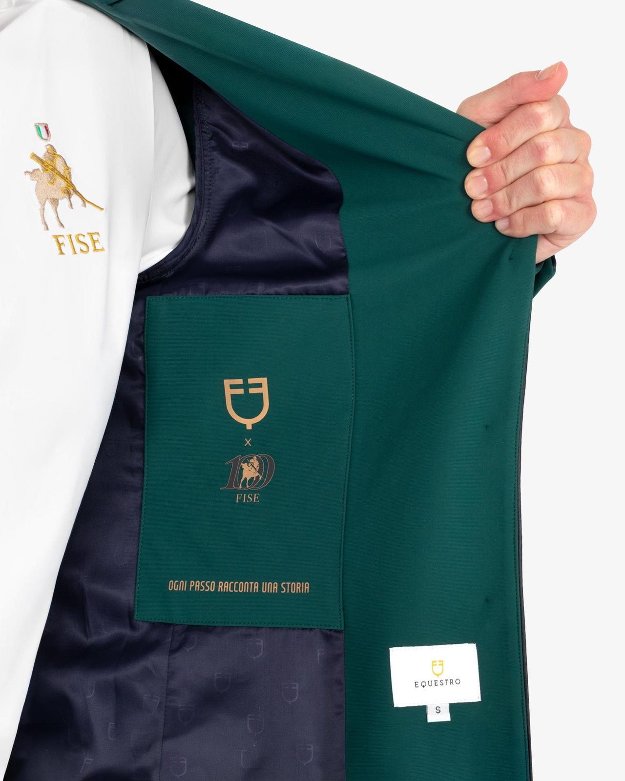 Women's three-button competition jacket Equestro X FISE centenary