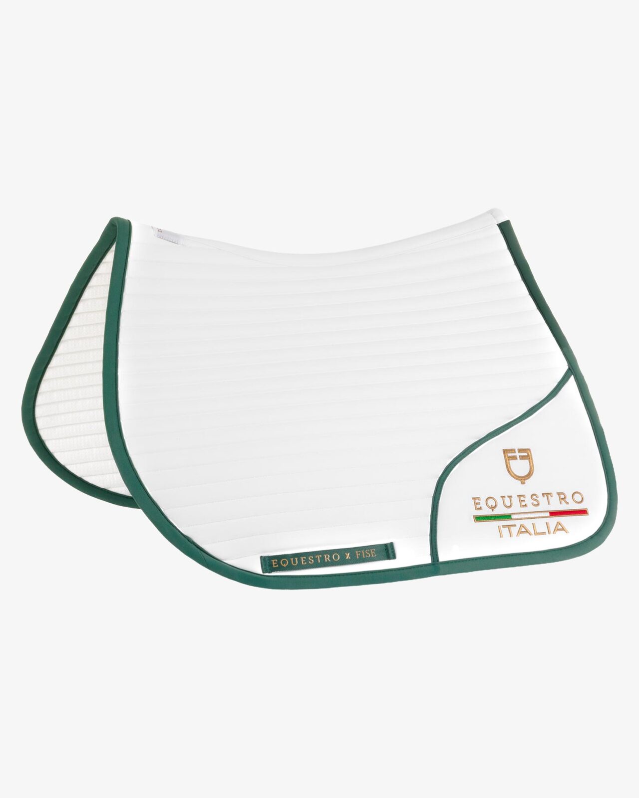 Jumping saddle pad with embroidered logo Equestro X FISE centenary