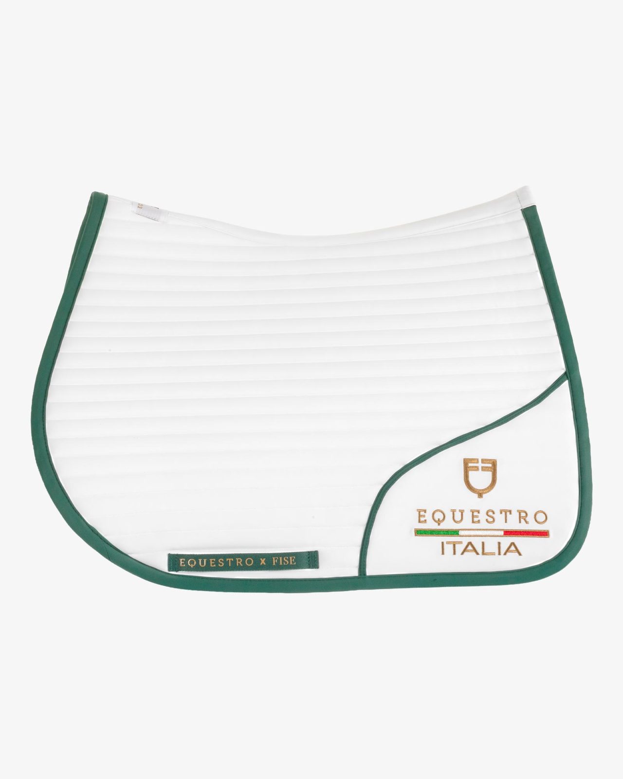 Jumping saddle pad with embroidered logo Equestro X FISE centenary