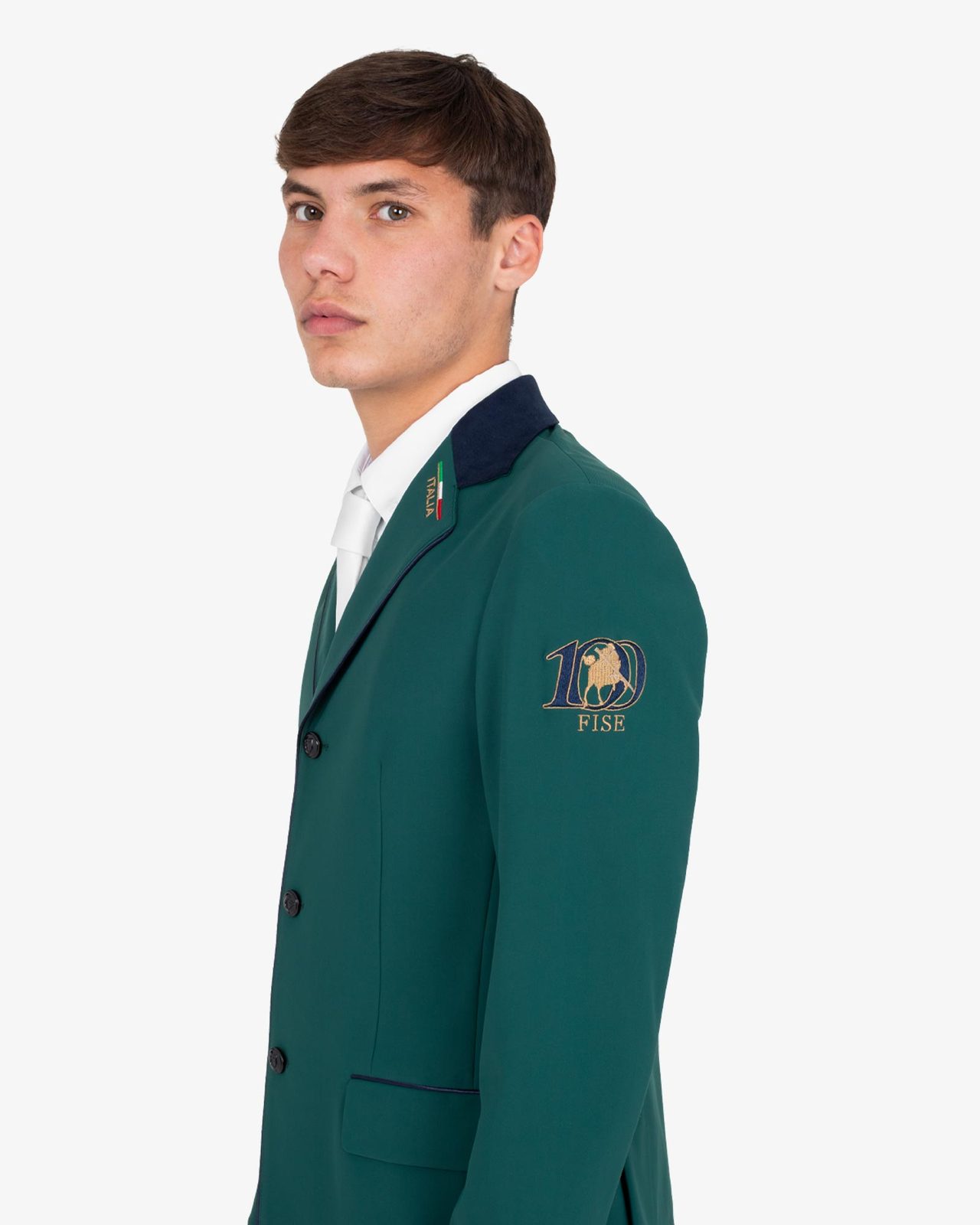 Men's three-button competition jacket Equestro X FISE centenary