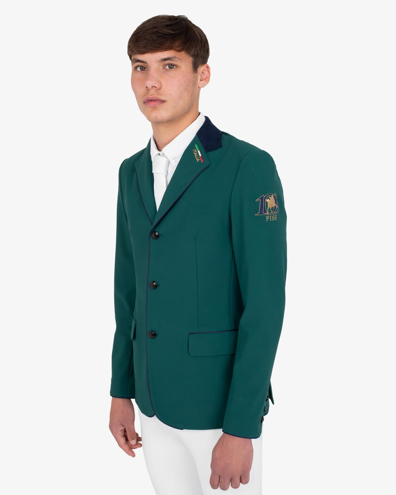 Men's three-button competition jacket Equestro X FISE centenary