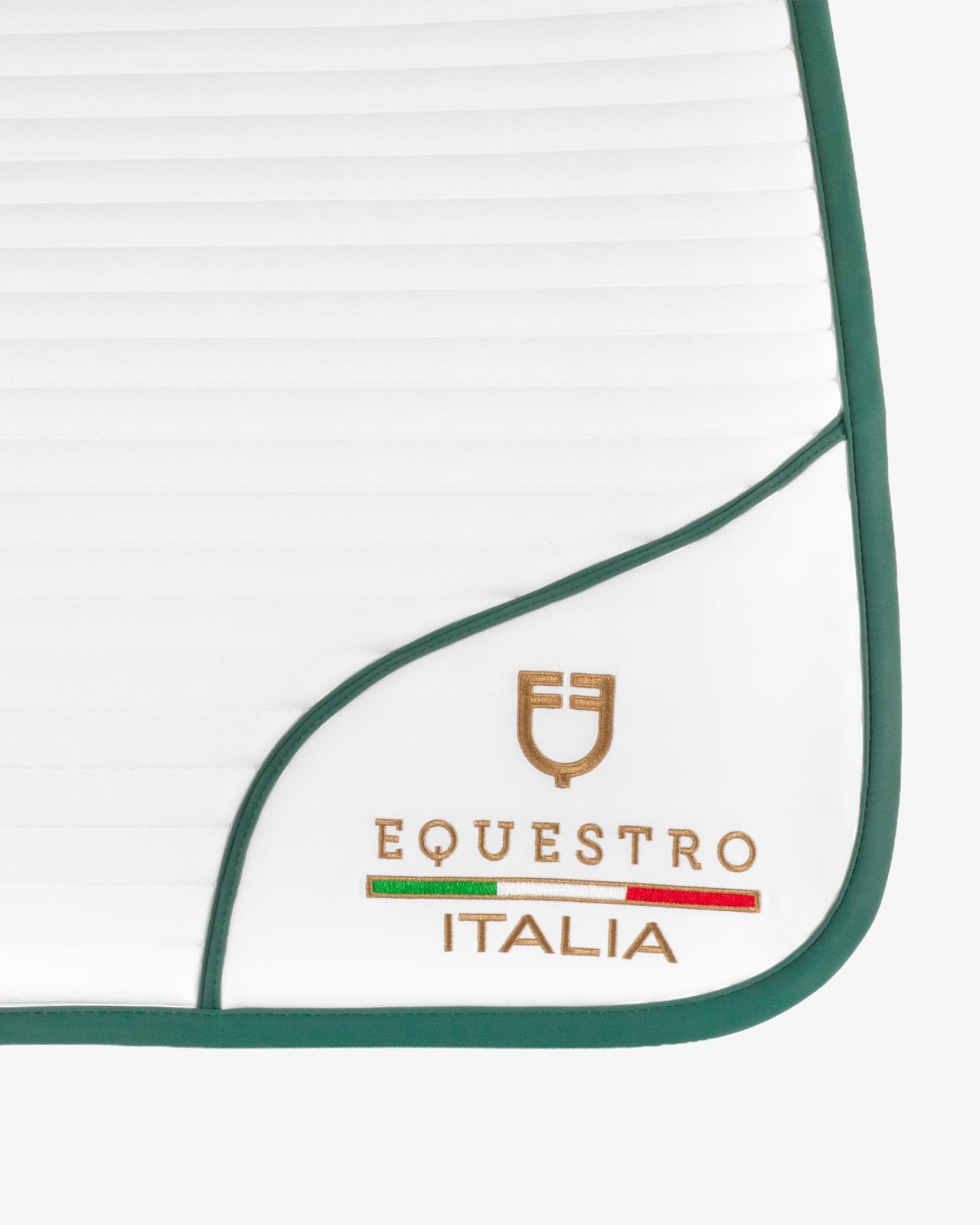 Dressage saddle pad with embroidered logo Equestro X FISE centenary