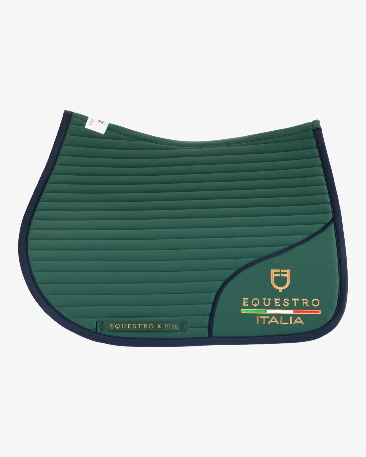 Jumping saddle pad with embroidered logo Equestro X FISE centenary
