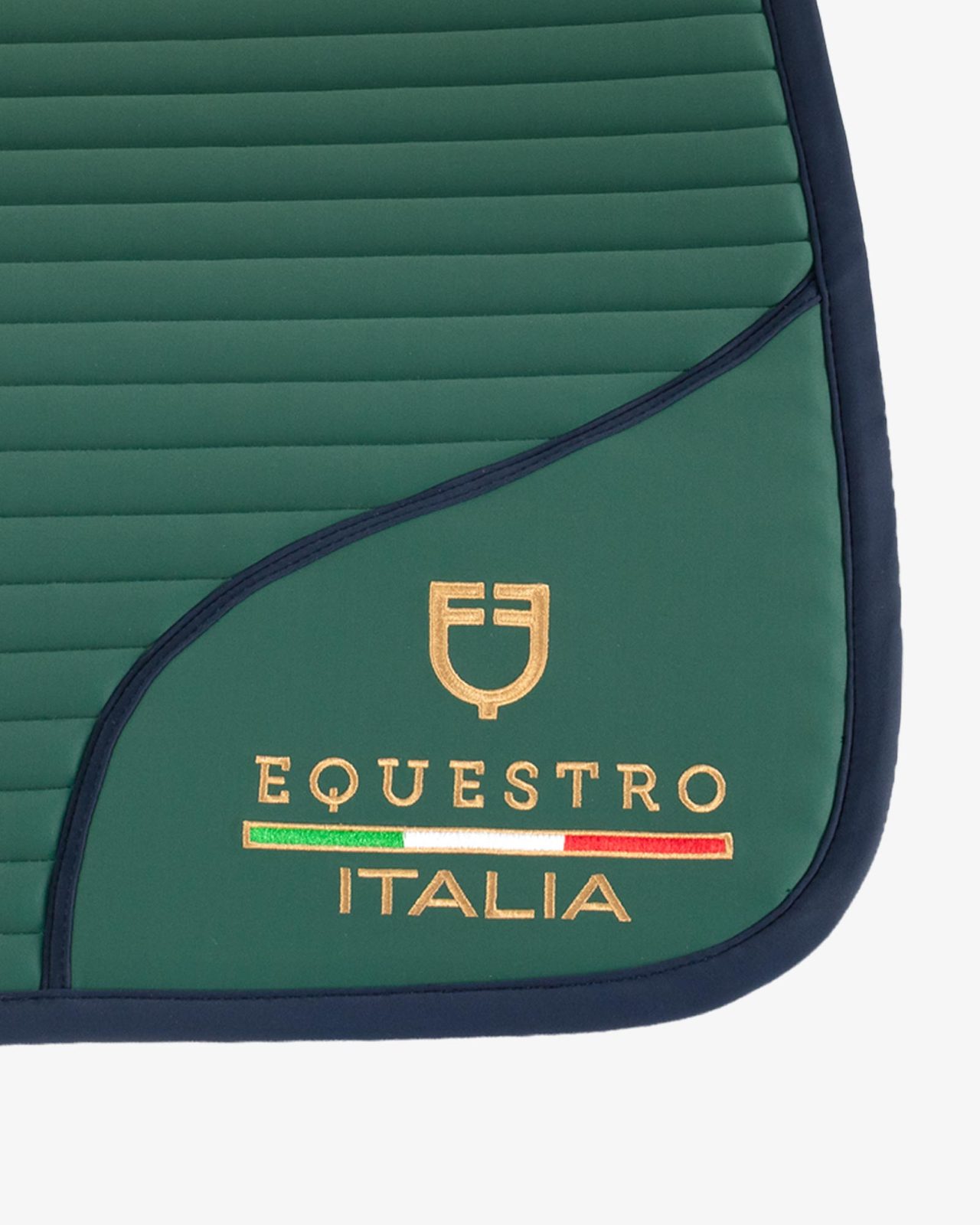 Jumping saddle pad with embroidered logo Equestro X FISE centenary