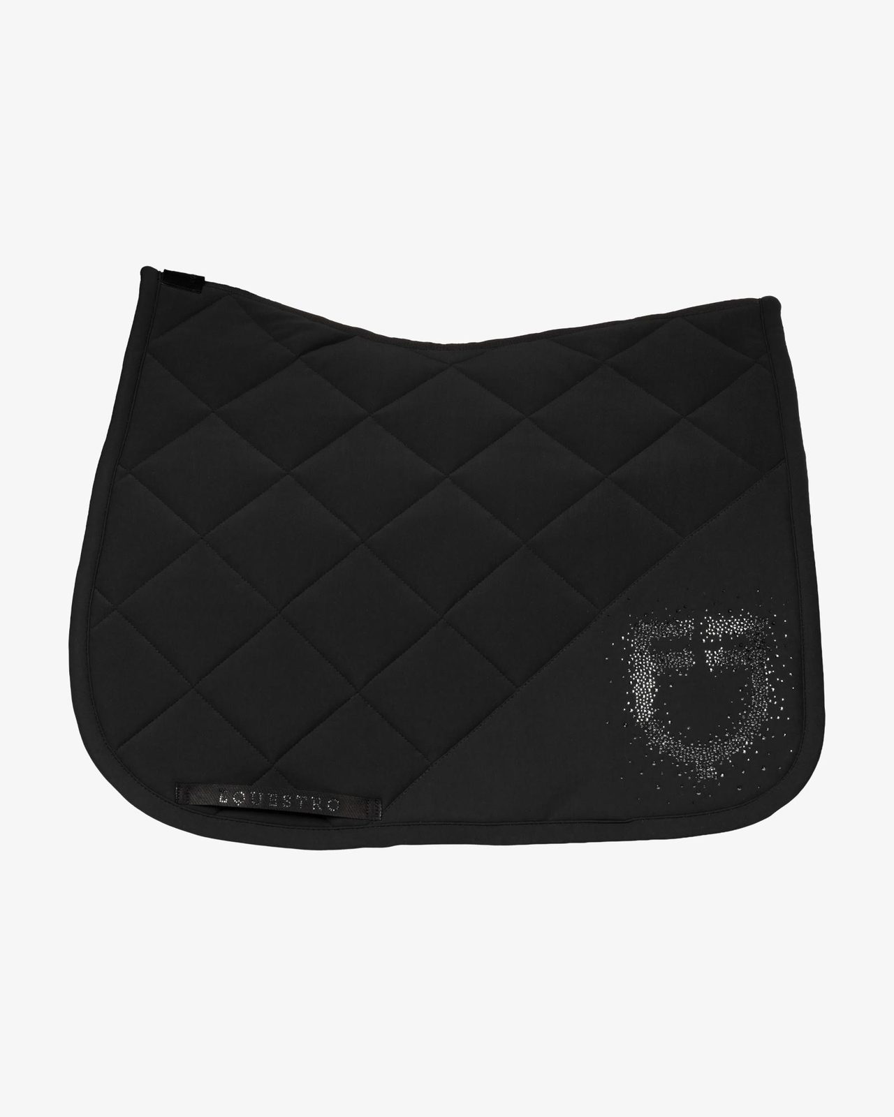 Dressage saddle pad with rhinestone logo