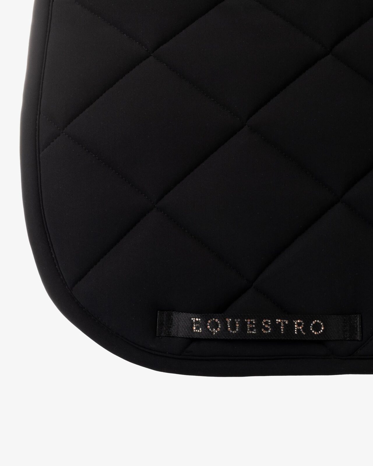 Dressage saddle pad with rhinestone logo