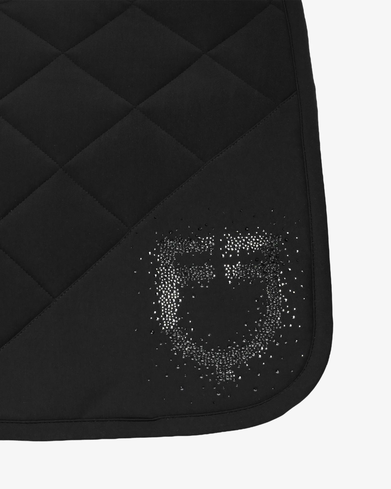 Dressage saddle pad with rhinestone logo