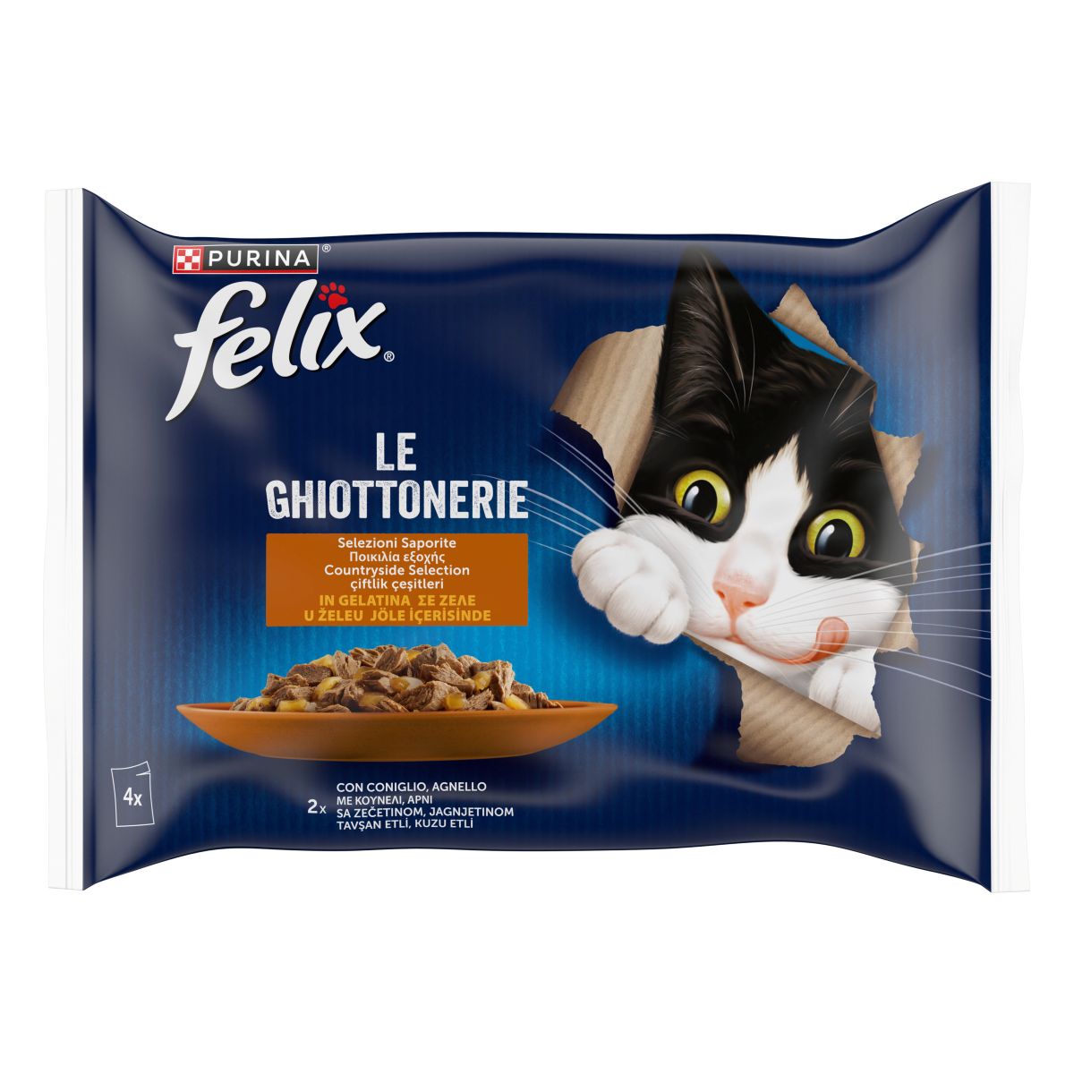 FELIX® Le GHIOTTONERIE Gatto con Coniglio e con Agnello