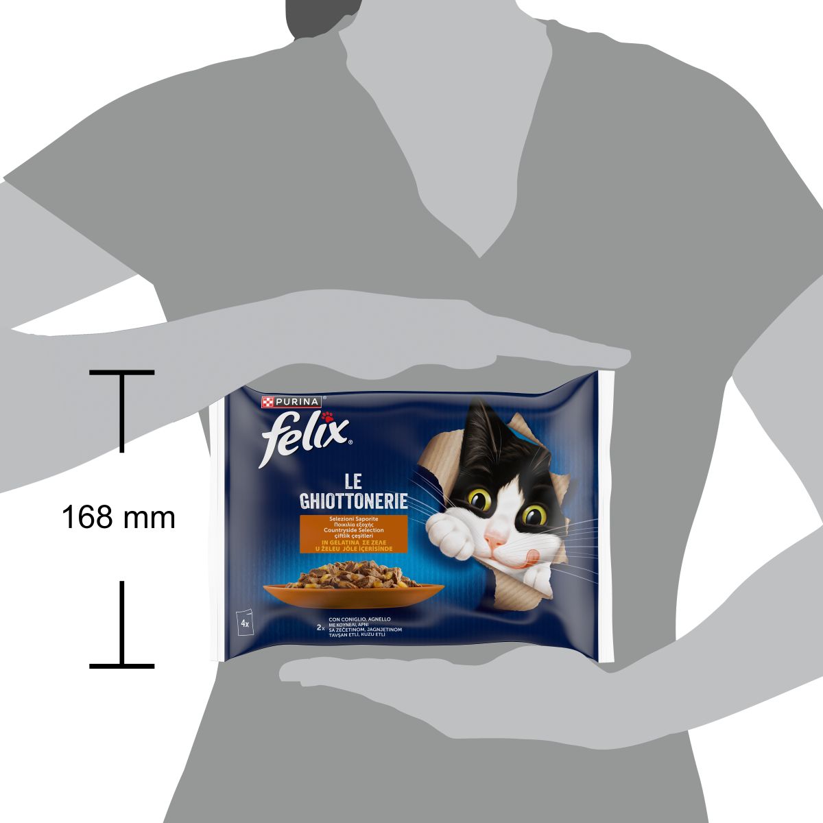 FELIX® Le GHIOTTONERIE Gatto con Coniglio e con Agnello