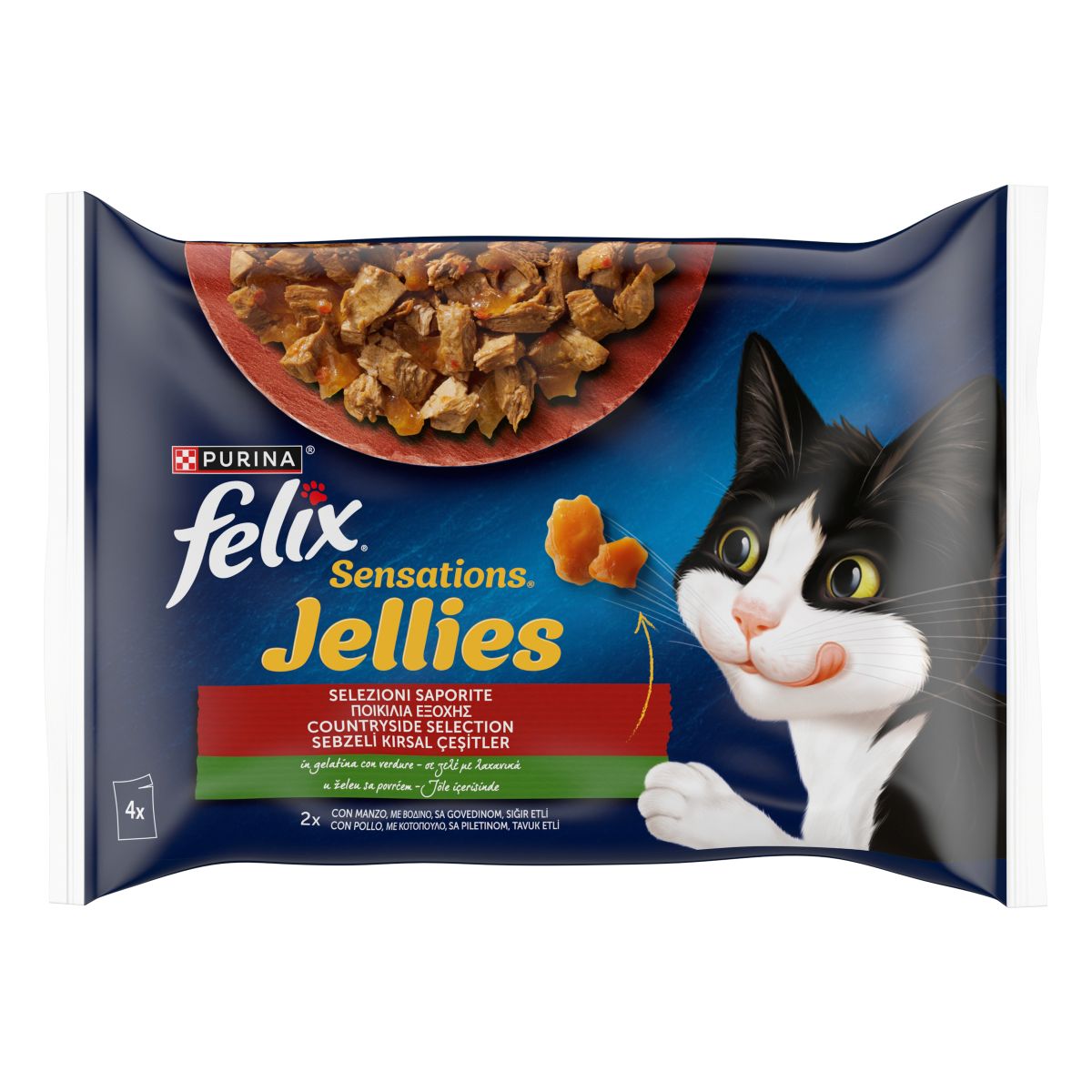 FELIX® Sensations Jellies Selezioni Deliziose - (Manzo&pomodoro/Pollo&Carote)