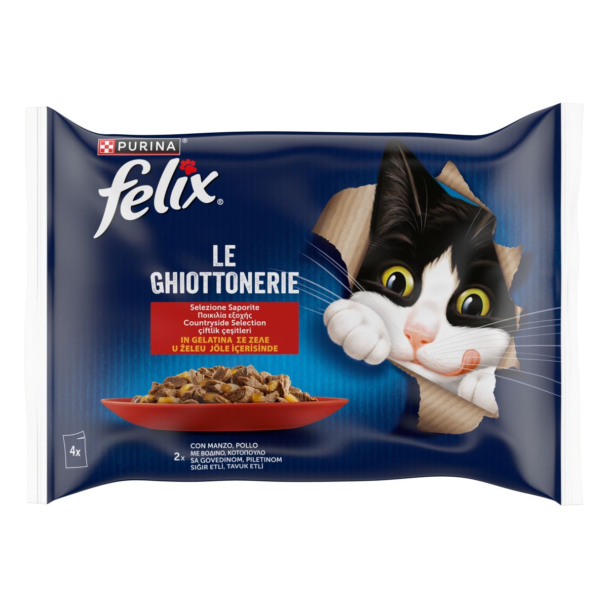 FELIX® Le GHIOTTONERIE Gatto con Manzo e con Pollo